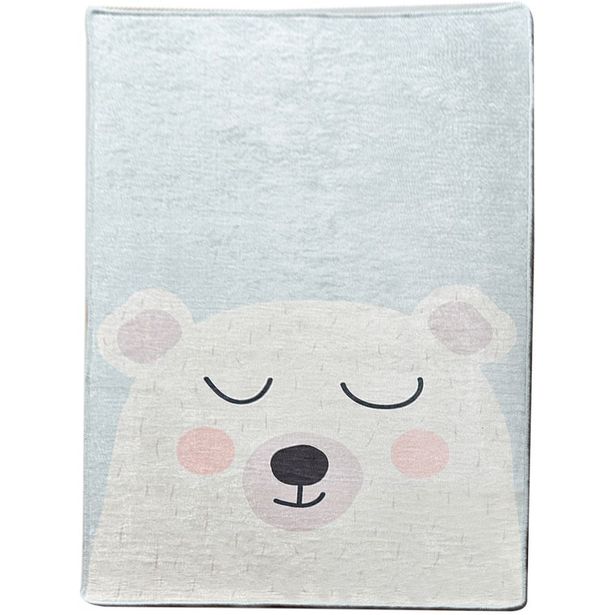 Lastenhuoneen matto Linento Baby Bear, 100x160cm, valkoinen