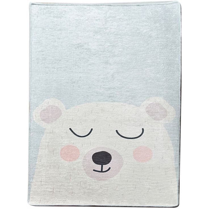 Lastenhuoneen matto Linento Baby Bear, 100x160cm, valkoinen