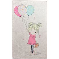 Lastenhuoneen matto Linento Little Girl 140x190cm pinkki