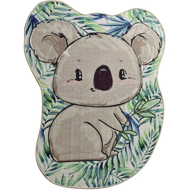 Lastenhuoneen matto Linento Koala Shape10 120x160cm vihreä/beige