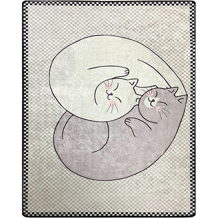 Lastenhuoneen matto Linento Katt, 80x100cm, harmaa