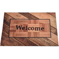 PVC-ovimatto Linento Legno, 40x60cm, ruskea