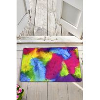 PVC-ovimatto Linento Feathers, 40x60cm, monivärinen