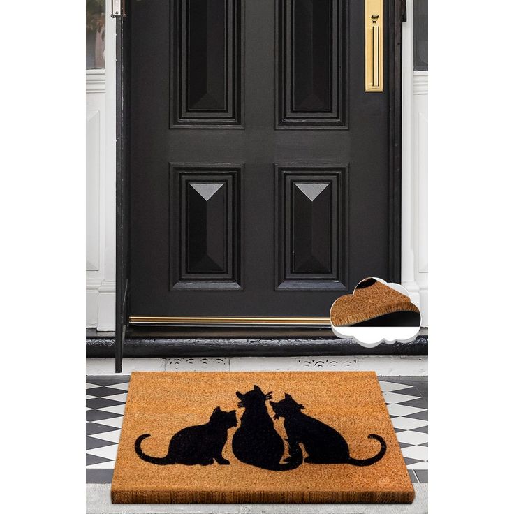 Ovimatto Linento Coco Cat Shadow, 40x60cm, ruskea