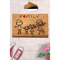 Ovimatto Linento Coco Family, 40x60cm, ruskea