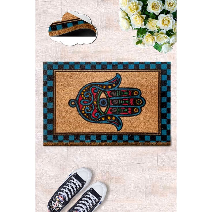 Ovimatto Linento Coco Hamsa, 40x60cm, ruskea