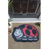 PVC-ovimatto Linento Ladybird, 40x60cm, punainen