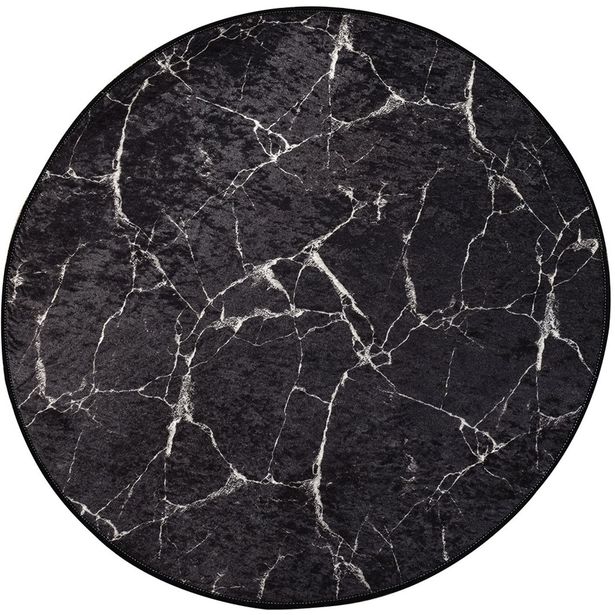 Pyöreä matto Linento Marble Ø100cm musta
