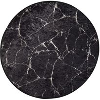 Pyöreä matto Linento Marble Ø140cm musta, Verkkokaupan poistotuote