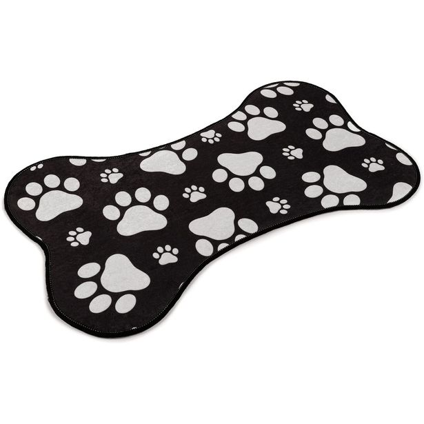 Matto Linento Paw 60x100cm mustavalkoinen