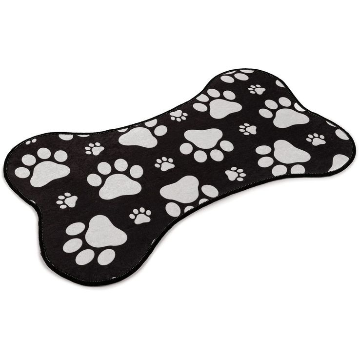 Matto Linento Paw 60x100cm mustavalkoinen