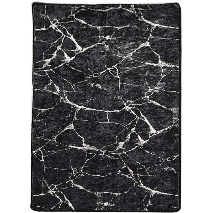 Käytävämatto Linento Marble 80x150cm musta
