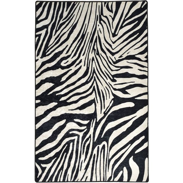 Käytävämatto Linento Zebra mustavalkoinen, eri kokoja