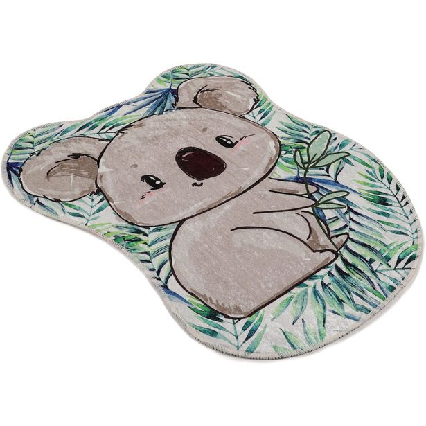 Lastenhuoneen matto Linento Koala Shape4 80x100cm vihreä/beige