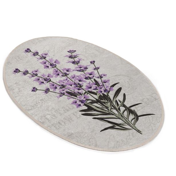 Kylpyhuoneen matto Linento Lavender 60x90cm violetti/harmaa
