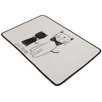 Kynnysmatto Linento Litlle Cats, 60x90cm, harmaa