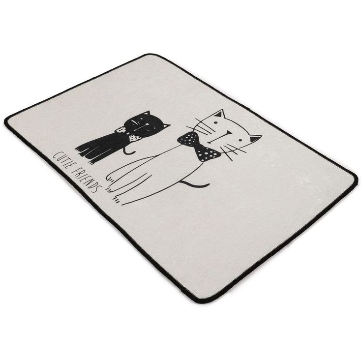 Kynnysmatto Linento Litlle Cats, 60x90cm, harmaa
