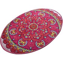 Kynnysmatto Linento Mandala DJT, 60x90cm, punainen