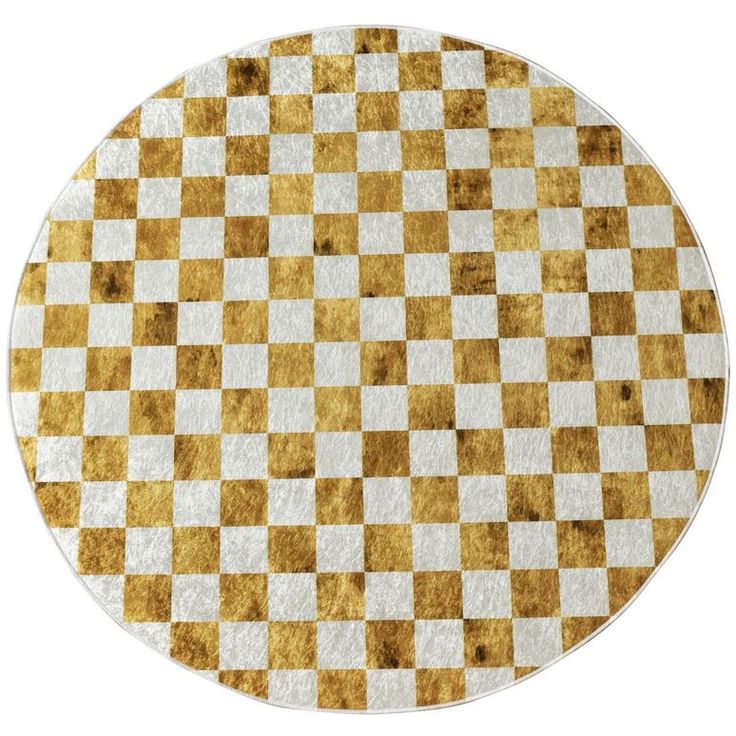 Pyöreä matto Linento Coper, Ø120cm, kulta