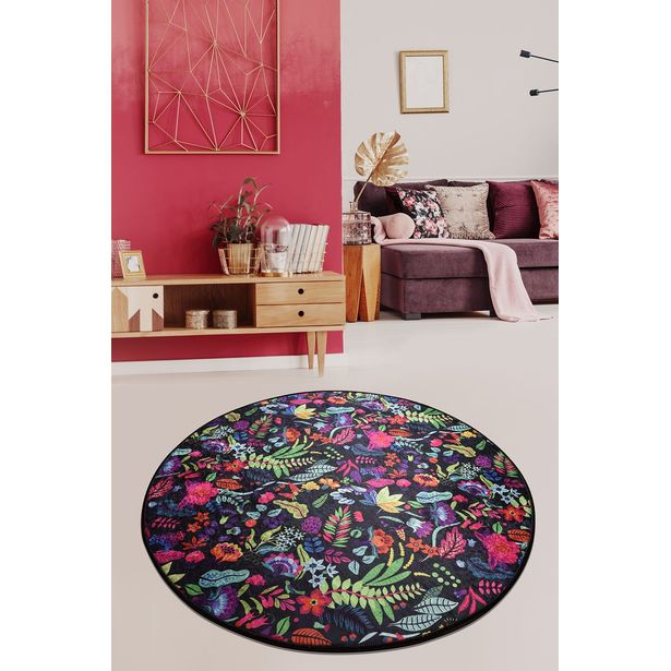 Pyöreä matto Linento Pictura Ø140cm monivärinen