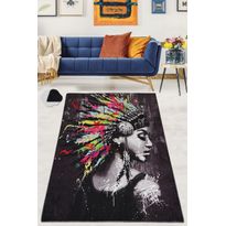 Käytävämatto Linento Relax, 80x120cm, musta