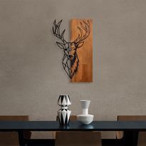 Seinäkoriste Linento Furniture Red Deer 1, ruskea/musta