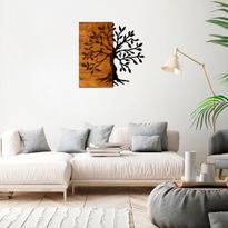 Seinäkoriste Linento Furniture Agac, ruskea/musta