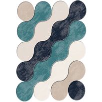 Matto Linento Eugene V3 - 4667, 100x160cm, sininen/beige