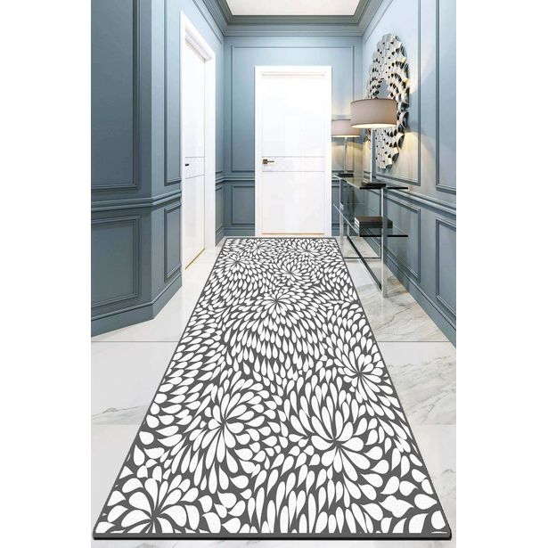 Matto Linento Soltar Djt, 80x120cm, harmaa/valkoinen