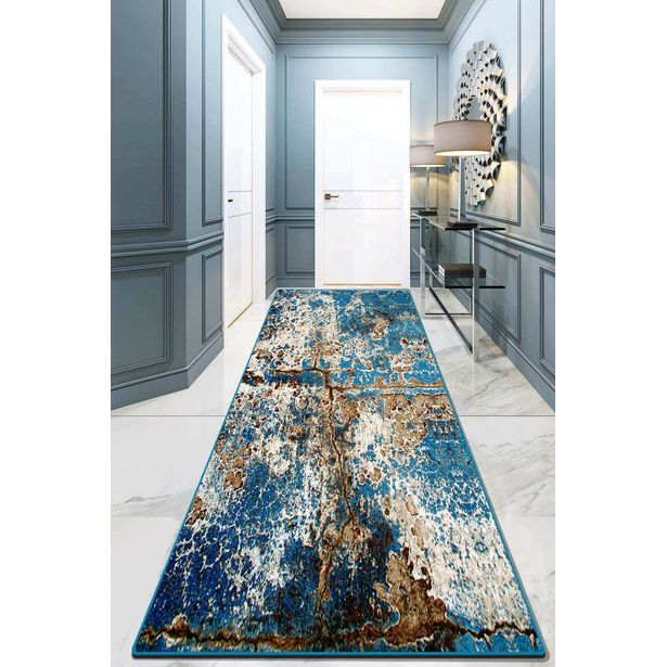 Matto Linento Belost, 80x300cm, sininen