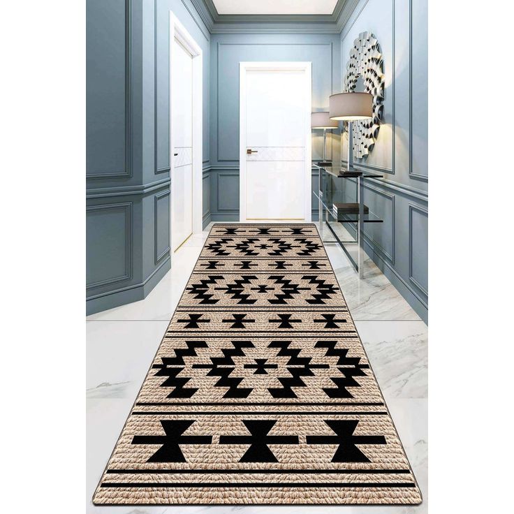Käytävämatto Linento Cardano 80x100cm beige/musta