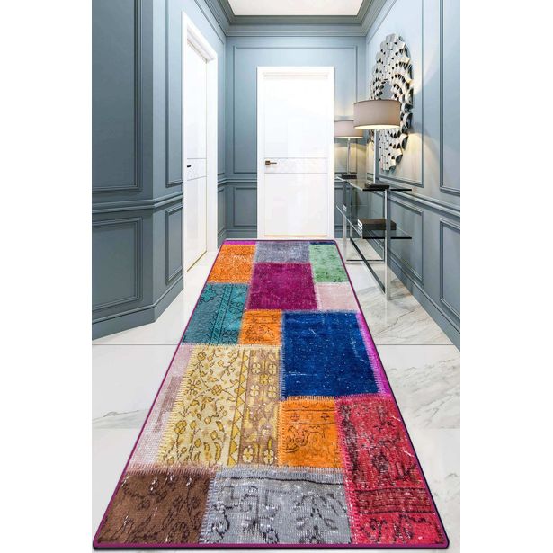 Matto Linento Color Stitch Djt, 100x200cm, monivärinen