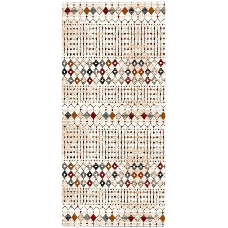 Käytävämatto Linento Flecha punainen/beige, eri kokoja