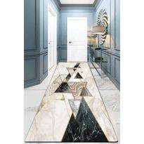 Käytävämatto Linento Pyramid Dot Base, beige, eri kokoja