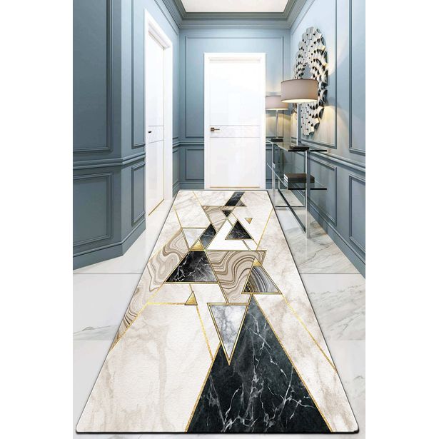 Käytävämatto Linento Pyramid Dot Base, beige, eri kokoja