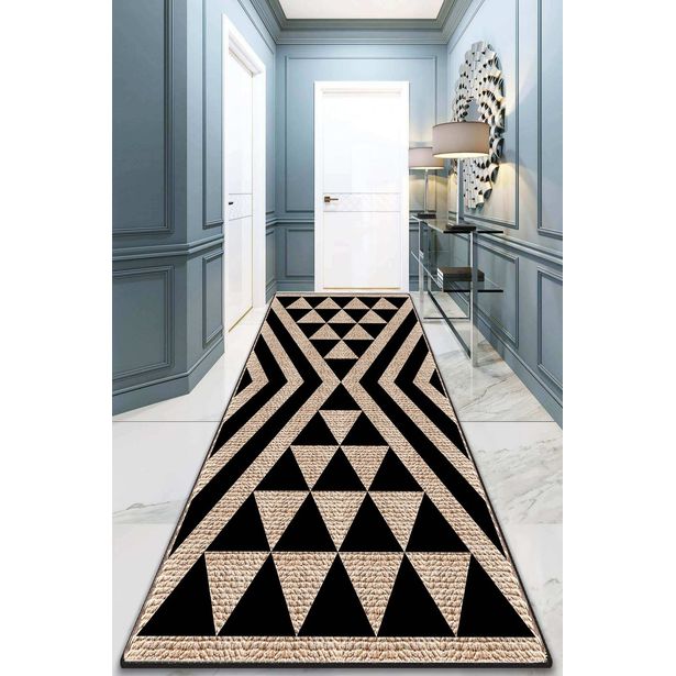 Käytävämatto Linento Pull beige/musta, eri kokoja