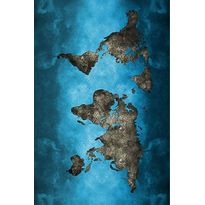 Kynnysmatto Linento Wookece002, 50x80cm, sininen