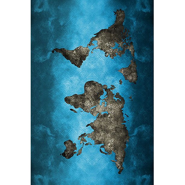 Kynnysmatto Linento Wookece002, 50x80cm, sininen