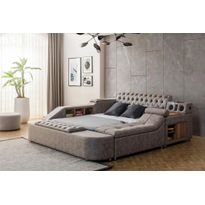 Sängynrunko Linento Furniture Dorwell Smart, 250x290cm, hierontatoiminto, USB-portti, äänentoisto