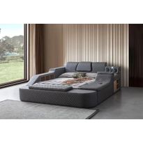 Sängynrunko Linento Furniture Escalade Smart, 250x290cm, hierontatoiminto, USB-portti, äänentoisto, musta