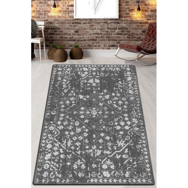 Matto Linento Flor De Colores, 100x160cm, harmaa