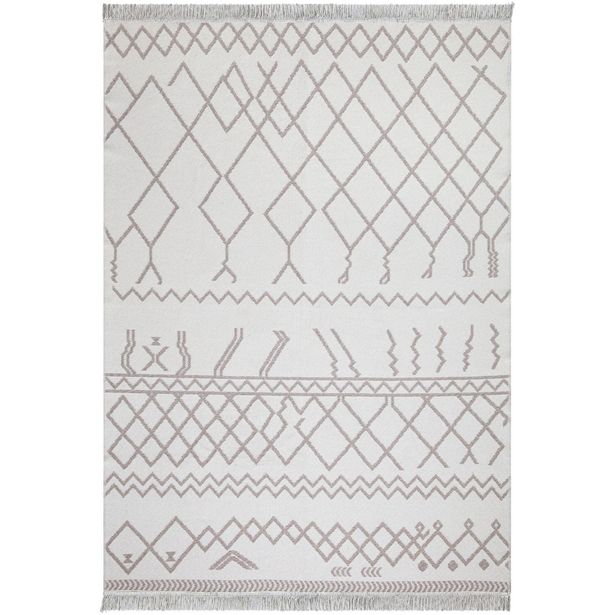 Matto Linento 23001A, 160x230cm, valkoinen/beige