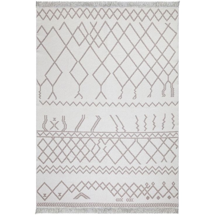 Matto Linento 23001A, 160x230cm, valkoinen/beige