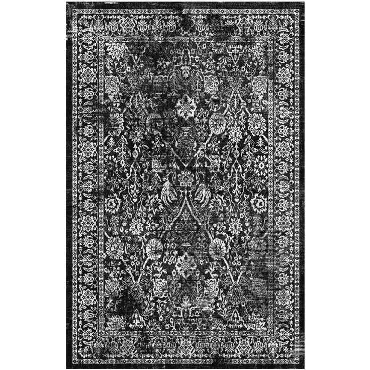 Käytävämatto Linento 4002A, 80x400cm, mustavalkoinen