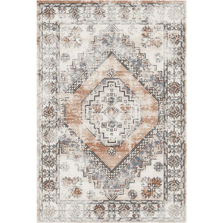 Käytävämatto Linento Rick 80x150cm beige/sininen