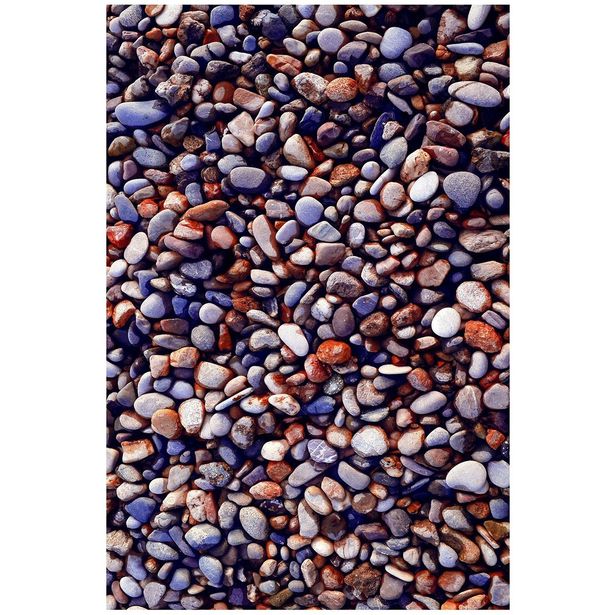 Keittiön matto Linento Wookece Rantakivet 60x100cm sininen/ruskea