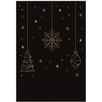 Joulumatto Linento ASR - CRPT - 20, 120x180cm, musta/kulta