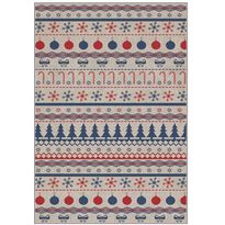 Joulumatto Linento ASR - CRPT - 98, 120x180cm, beige/punainen