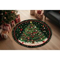 Joulumatto Linento Joulupuu, ø80cm, vihreä