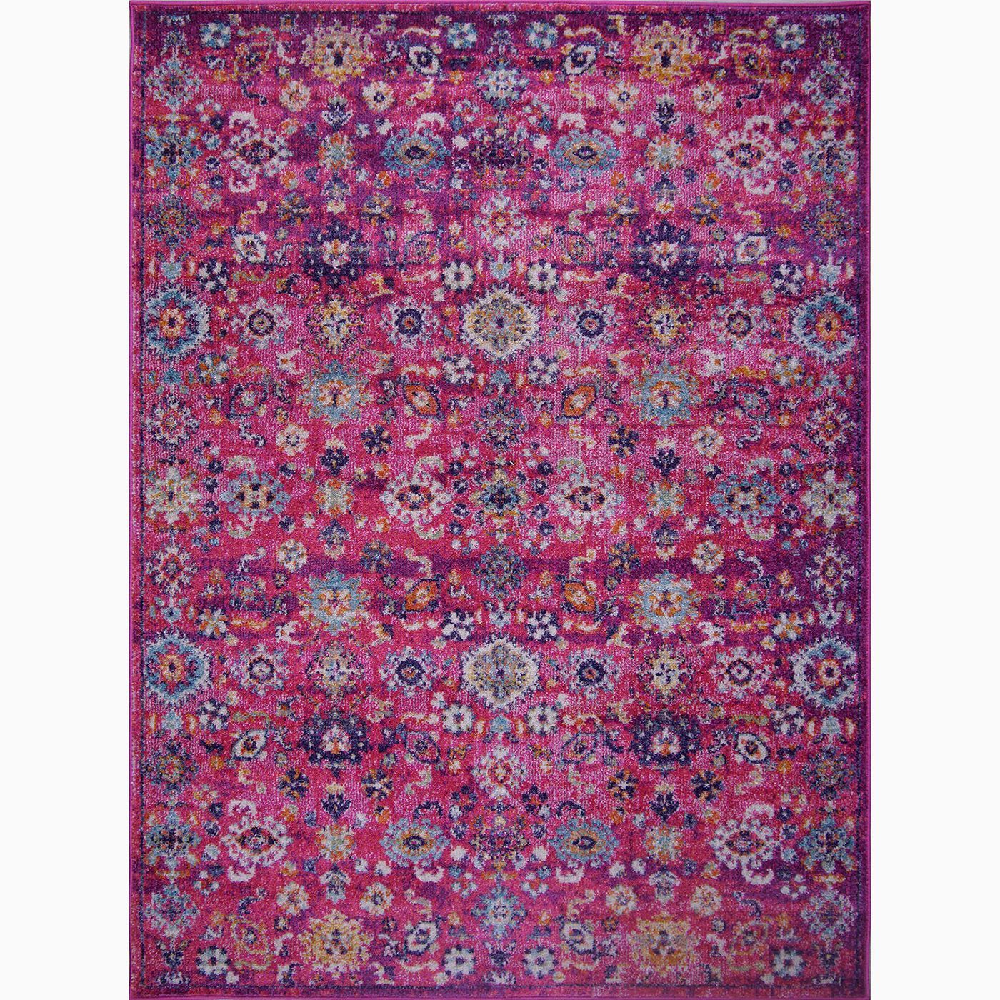Matto Linento Vintage kukka, 160x230cm, violetti